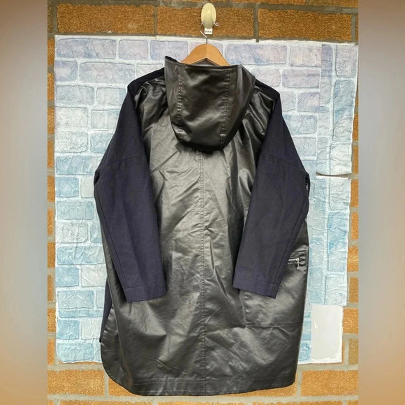 PRET POUR PARTIR WOOL WATERPROOF FABRIC MIX NYMPHEA COAT SIZE 38 /8 - Picture 8 of 13